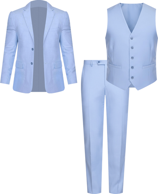 Men's 3-Piece Premium Vested 3-Piece Slim Fit Suit