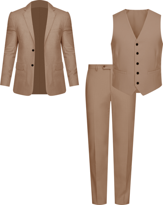 Men's 3-Piece Premium Vested 3-Piece Slim Fit Suit