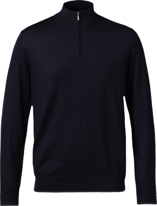Men's Long Sleeve Quarter-Zip Merino Wool Sweater