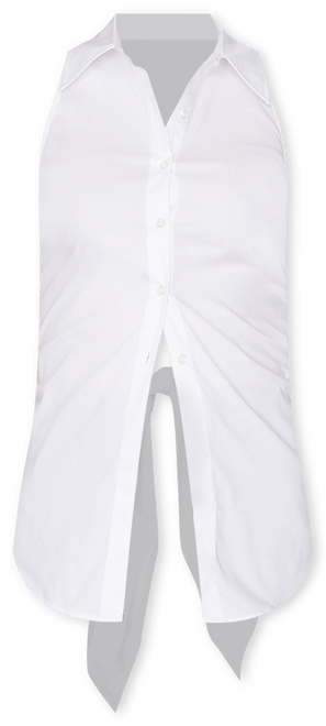 Loch Sleeveless Poplin Button Up