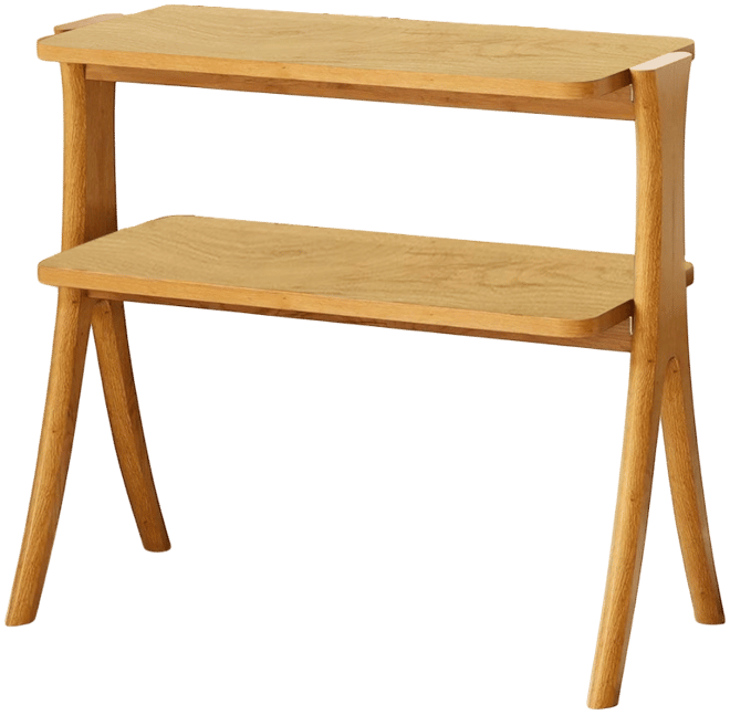 Narrow Side Table for Living Room, Farmhouse End Table with 2-Tier Storage Shelf and Solid Wood Legs, Slim Tall Bedside Table Nightstand fo