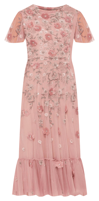 Mac Duggal Women's Embellished High Neck Cap Sleeve A Line
