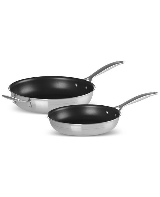 Classic Stainless Steel Nonstick Frypan, Set of 2