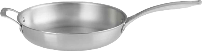 Essential Stainless Steel Shallow Round Frying Pan, 11"