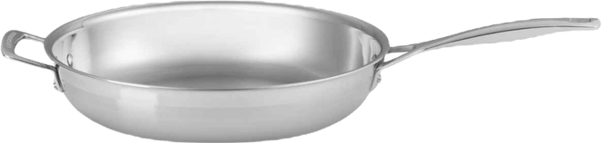 Classic Stainless Steel Round Frying Pan, 12"