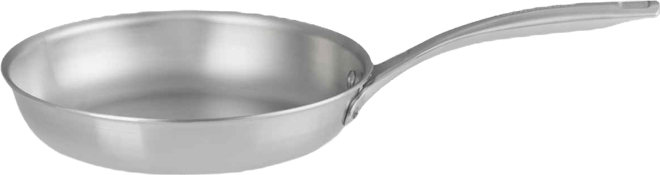 Essential Stainless Steel Shallow Round Frying Pan, 9.5"