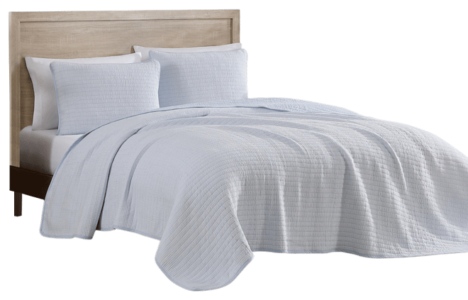 Ithaca Stripe Cotton Reversible 3-Pc. Quilt Set, King