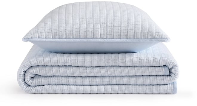 Ithaca Stripe Cotton Reversible 2-Pc. Quilt Set, Twin