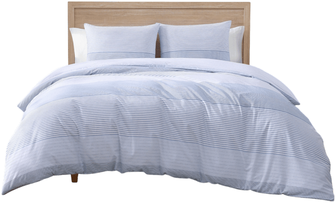 Modern Stripe Cotton 2-Pc. Comforter Set, Twin