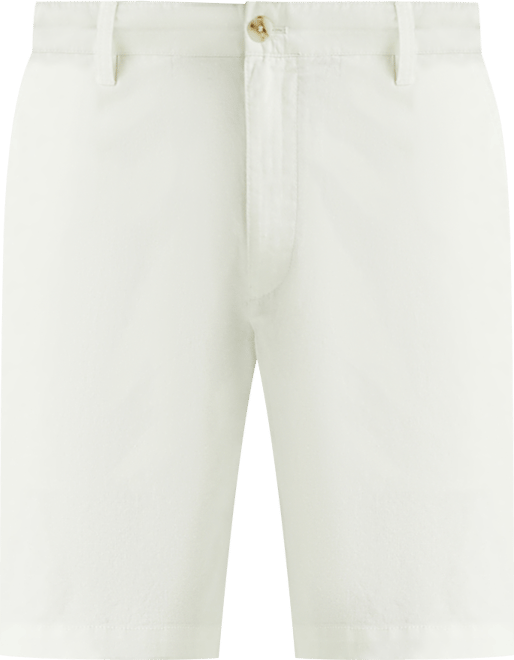 Men's Flat Front Linen-Blend 8.5" Deck Shorts