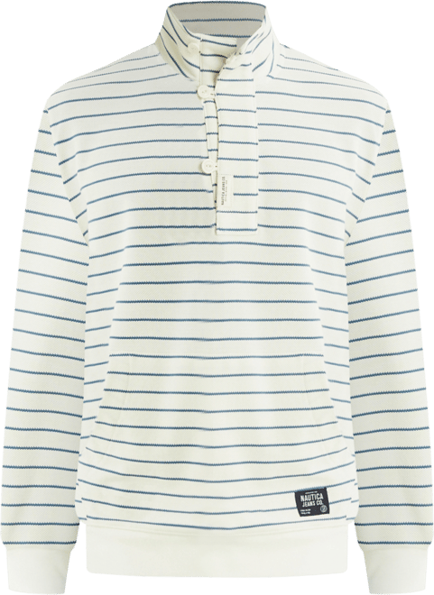 Men's Long Sleeve Striped Pullover Sweatshirt