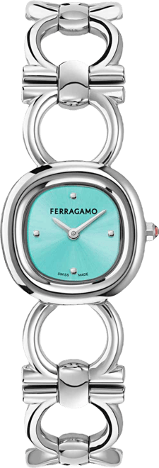 Women's Swiss Double Gancini Stainless Steel Link Bracelet Watch 25mm