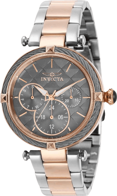 Women's 28963 Bolt Quartz 3 Hand Gunmetal Dial Watch