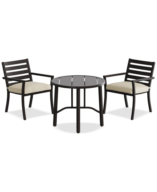 Astaire 3pc Bistro Dining Set (32" Round Table + 2 Chairs), Created for Macy's