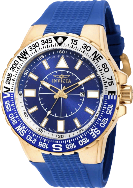 Men's 19270 Aviator Quartz 3 Hand Blue Dial Watch