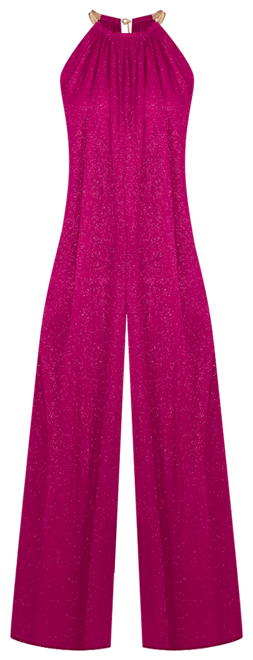 MSK Women's Necklace Halter Wide-Leg Jumpsuit - Macy's