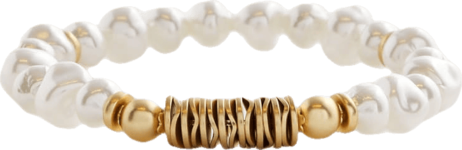Modern Pearl Goldtone Bracelet