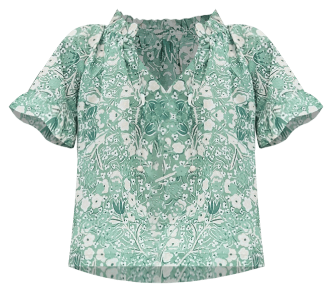Misty Jade Blossom Cassis Top