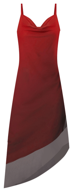 Women's Ombre Chiffon Cowl Dress