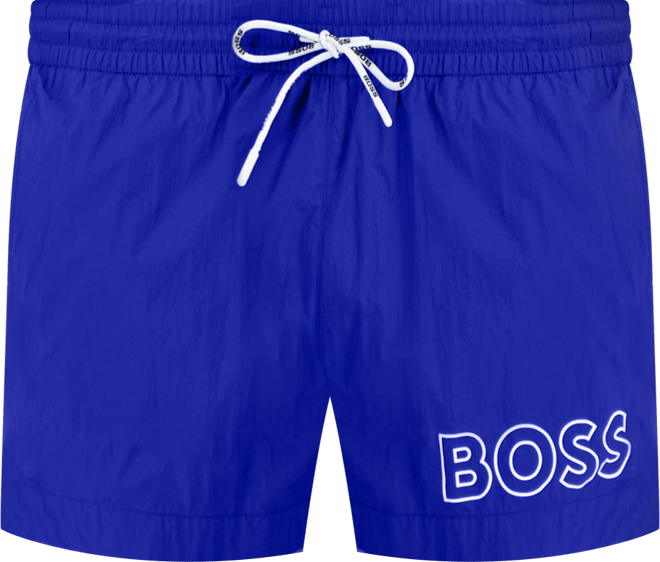 Boss by  Men's Mooneye Outlined Logo Drawstring 3" Swim Trunks