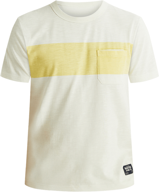 Men's Short Sleeve Chest Stripe Crewneck T-Shirt