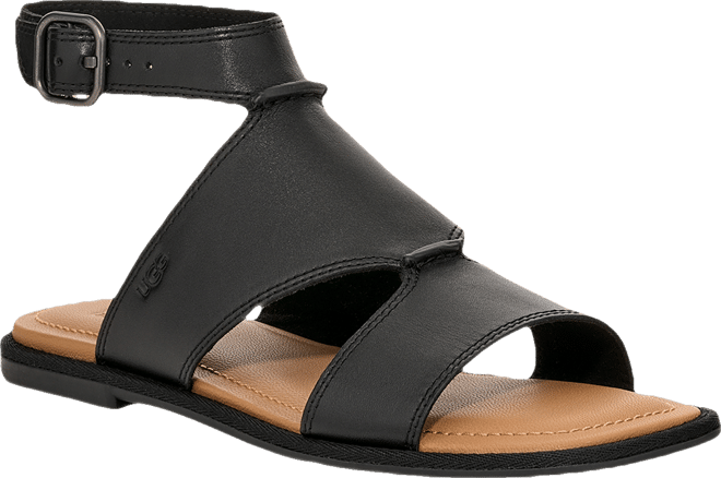 UGG｜SANDALS (DELRAY SANDLE - BLACK (1167473)) UGG® Women's Delray Ankle-Strap Sandals - Macy's