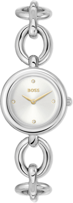 Women's Live Quartz Slim Silver-Tone Stainless-Steel Watch, 28mm