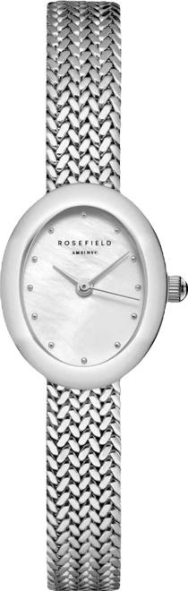 Mini Oval Women's Silver Tone Stainless Steel Bracelet Watch 22mm