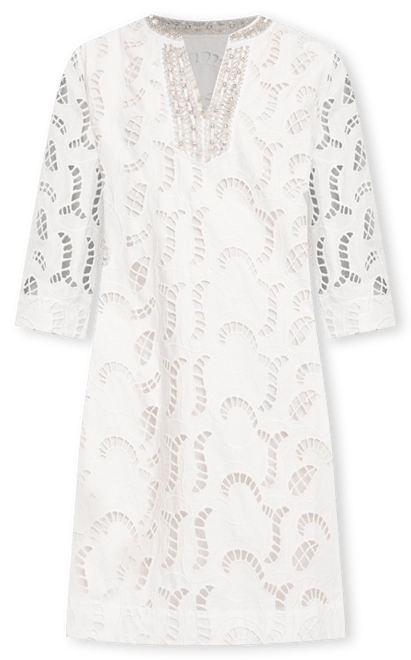 Eyelet Embellished Dress