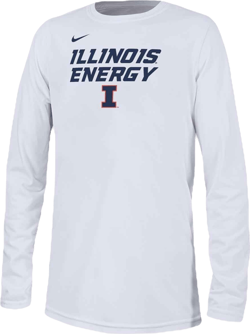 Youth White Illinois Fighting Illini 2024 On-Court Bench Energy T-Shirt