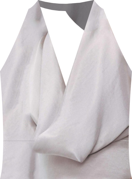 Women's Backless Belted Blouse