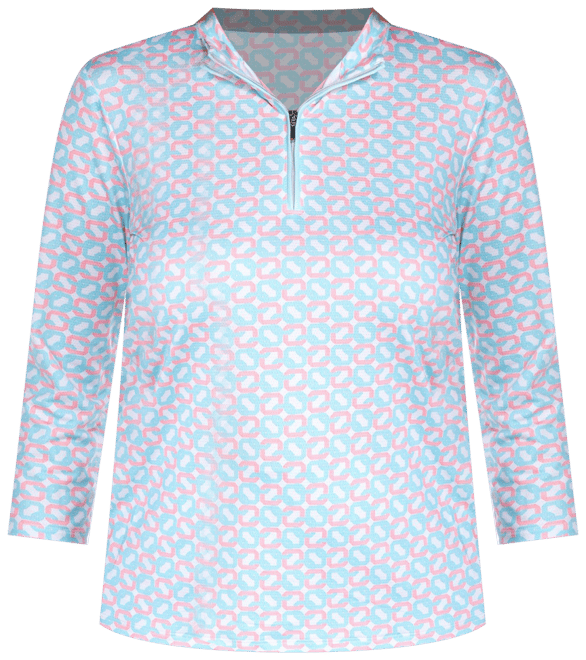 COURT HALEY Womens Active 1/4 Zip Long Sleeve Top