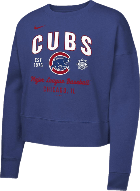 Big Girls Royal Chicago Cubs Fleece Sweatshirt