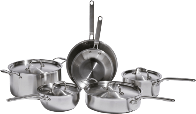 X Eater 5-Ply Stainless Steel 10-Piece Cookware Set