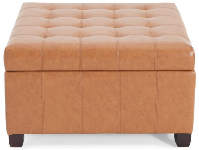 Streamdale Tufted Waffle Stitch Storage Ottoman