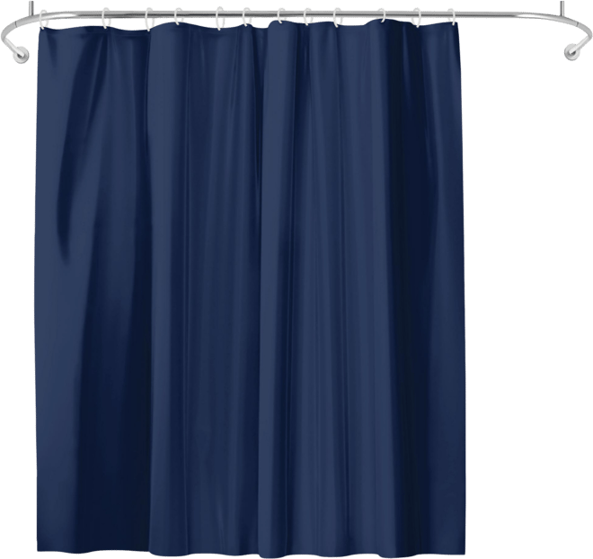 71x74 Solid Blue Shower Curtain