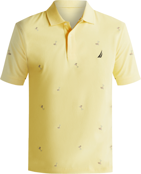 Men's Short Sleeve Cocktail Print Polo Shirt