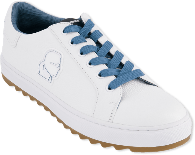 Men's Tumbled Leather Karl Head Patch Sneakers