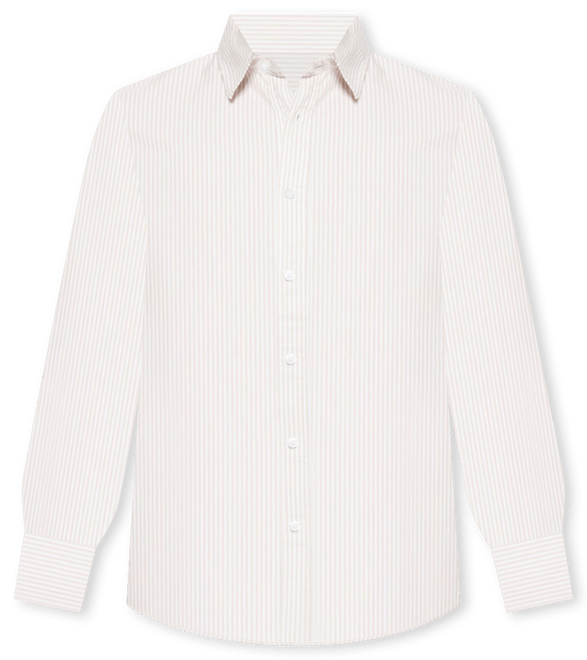 Men's Relaxed Fit Long Sleeve Striped Button Front Oxford Shirt