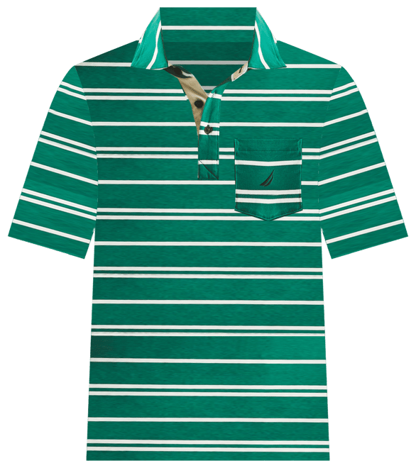 Men's Short Sleeve Striped Polo Shirt