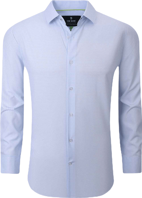 Men's Four Way Stretch Geo Print Button Down Dress Shirt
