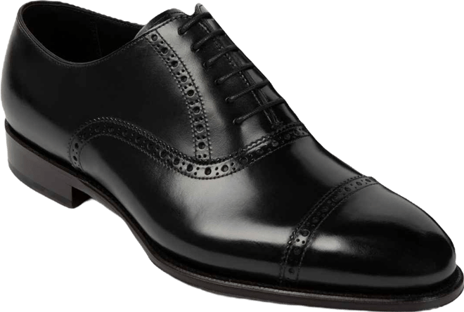 Men's Windsor Broque Cap Toe Leather Oxford Dress Shoes