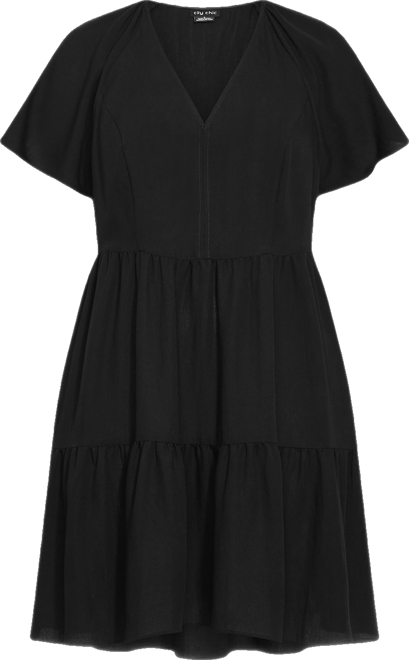 Plus Size Frill Mini Dress