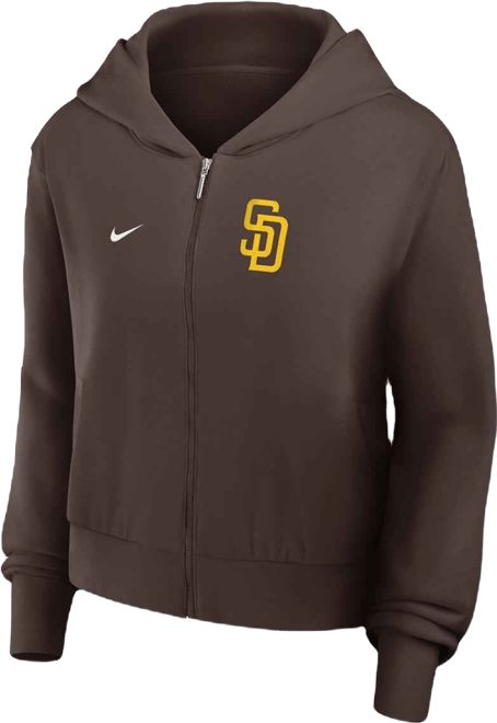 Women's Brown San Diego Padres Lightweight Full-Zip Hoodie