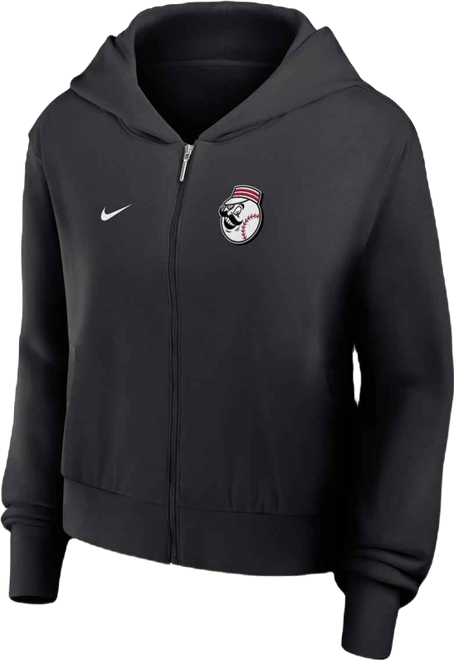 Women's Black Cincinnati Reds Lightweight Full-Zip Hoodie