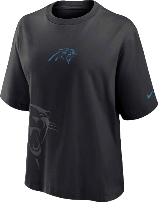 Women's Black Carolina Panthers Boxy T-Shirt