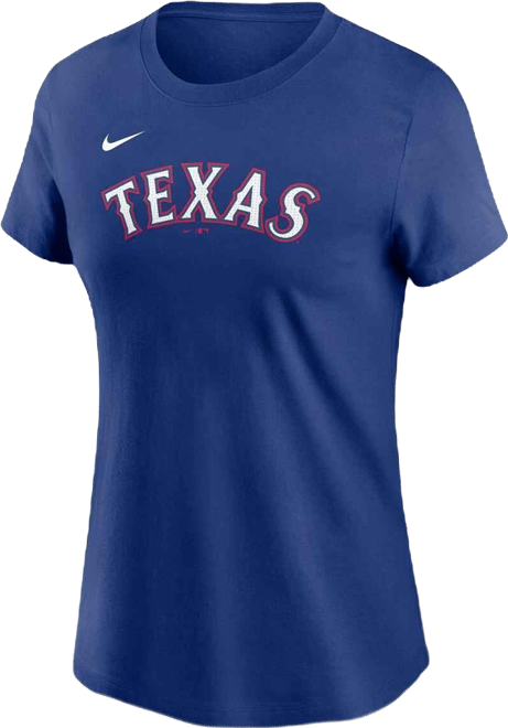 Women's Corey Seager Royal Texas Rangers Fuse Name Number T-Shirt