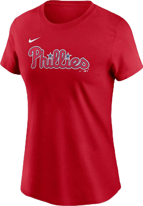 Women's Trea Turner Red Philadelphia Phillies Fuse Name Number T-Shirt