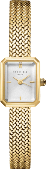 Mini Octagon Women's Gold Tone Stainless Bracelet Watch 18.5mm