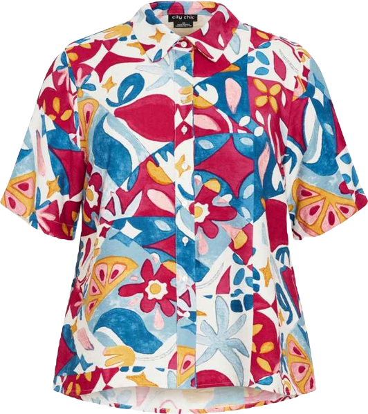 Plus Size Mosaic Shirt